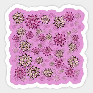 Colour contrast florals design Sticker